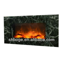 marble like wall mounted electric outdoor fireplace with lamp inserts